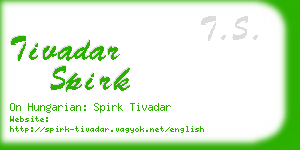tivadar spirk business card